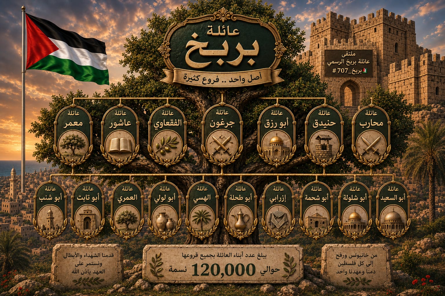 شجرة فروع عائلة بربخ
